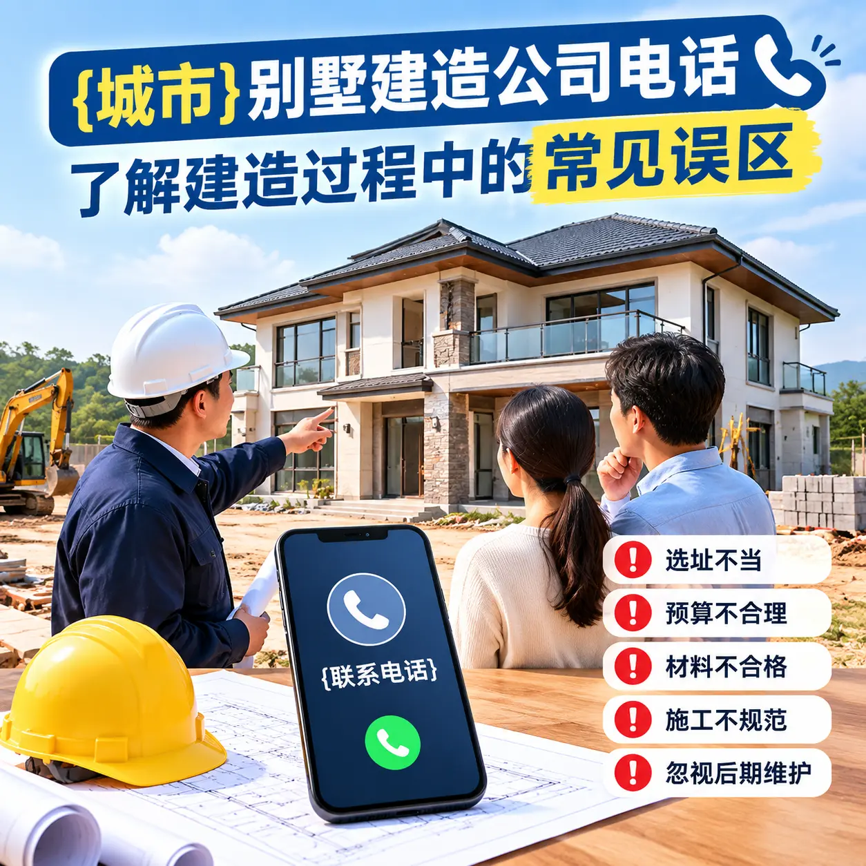 织金别墅建造公司电话,了解建造过程中的常见误区