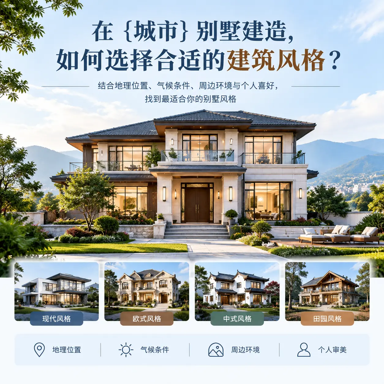 在 织金 别墅建造,如何选择合适的建筑风格?